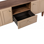 ТВ-тумба бежевая из массива бука с 2-мя дверками и ящиком Wenge Light варинант исполнения - 4 | Loft Concept в Челябинске