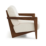 Кресло с обивкой из белого букле Armchair White Boucle варинант исполнения - 1 | Loft Concept в Челябинске