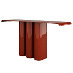 Консоль красная с цилиндрическим основанием Giorgio варинант исполнения - 1 | Loft Concept в Челябинске