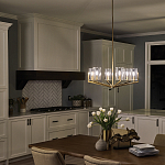 Люстра с 6-ю прозрачными цилиндрическими плафонами Kichler варинант исполнения - 8 | Loft Concept в Челябинске