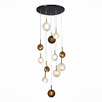 Люстра светодиодная с сферическими стеклянными плафонами Splatter варинант исполнения - 5 | Loft Concept в Челябинске