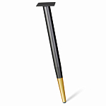 Стол обеденный с коричневой прямоугольной столешницей из керамики на четырех металлических ножках Brown Ceramics варинант исполнения - 3 | Loft Concept в Челябинске