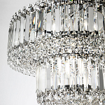 Круглая люстра с хрустальным декором Harmonica Crystal Round Chrome Chandelier варинант исполнения - 2 | Loft Concept в Челябинске