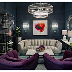 Диван трехместный велюровый серый Island of Comfort варинант исполнения - 5 | Loft Concept в Челябинске