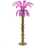 Торшер Glass Decorated Palm Floor Lamp Pink Листья Пальмы  варинант исполнения - 3 | Loft Concept в Челябинске