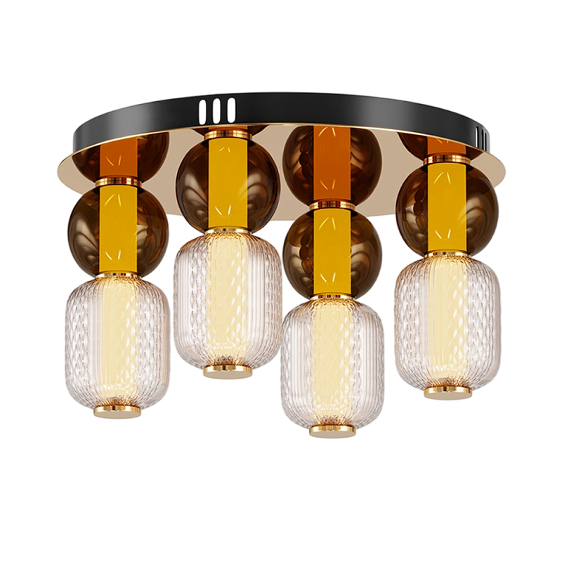 Потолочный светильник Drop 3000К 60Вт Золотой Янтарный в Челябинске | Loft Concept 