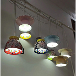 Подвесные светильники в виде чаши с цветочным блюдцем Flower Reversal варинант исполнения - 6 | Loft Concept в Челябинске