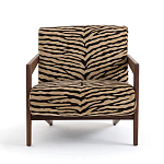 Кресло с обивкой из шенилла с тигровым принтом Tiger Chair варинант исполнения - 1 | Loft Concept в Челябинске