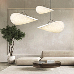 Подвесной светильник с белым тканевым плафоном в форме облака Crystal Cloud Junction варинант исполнения - 8 | Loft Concept в Челябинске