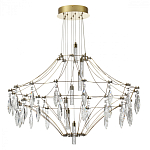 Люстра подвесная из металла с прозрачными подвесками из хрусталя Quasar 93 варинант исполнения - 2 | Loft Concept в Челябинске