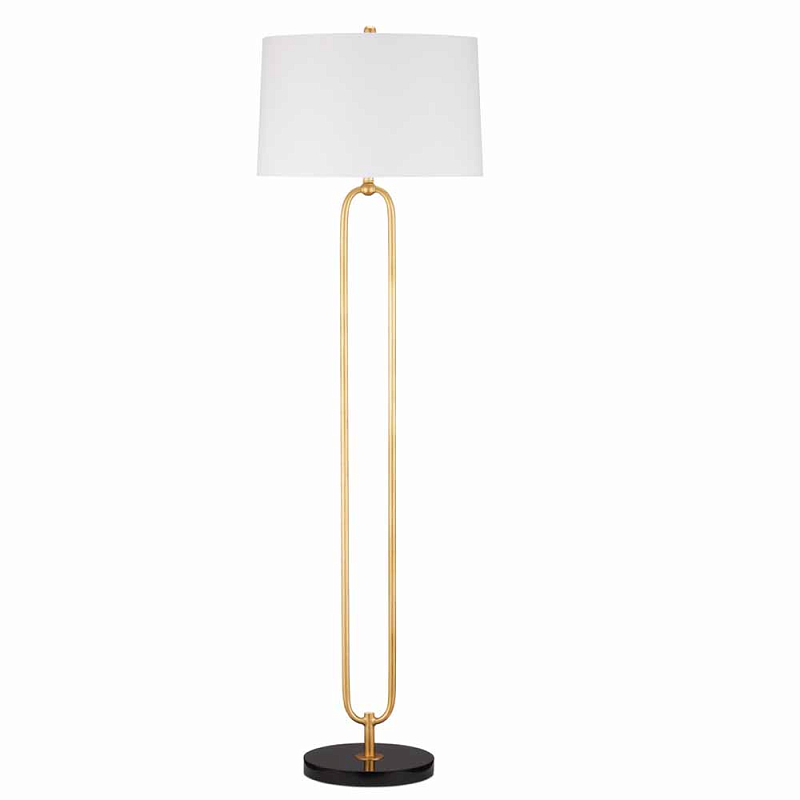 Торшер на овальном каркасе Lamp Paperclip Золотой Черный Мрамор Nero Слоновая кость Торшер на овальном каркасе Lamp Paperclip Золотой Черный Мрамор Nero Слоновая кость в Челябинске | Loft Concept
