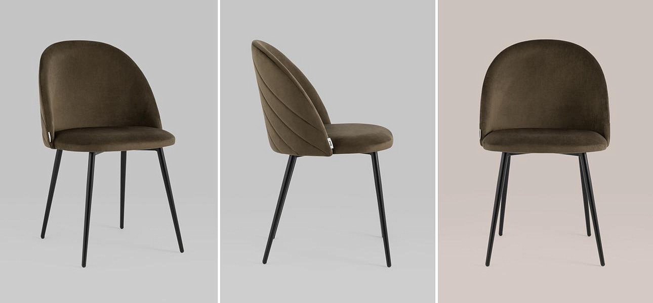 Стул Коричневый Велюр Miruna Leaf Chair Стул Коричневый Велюр Miruna Leaf Chair - Loft-Concept в Челябинске