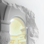 Встраиваемый в стену гипсовый светильник под покраску с колоннами и арками в античном стиле Antiquity Athena варинант исполнения - 14 | Loft Concept в Челябинске