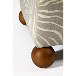 Банкетка Wakonda Gray Zebra с деревянными шариками  варинант исполнения - 5 | Loft Concept в Челябинске