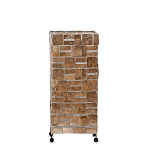 Торшер из перламутра на металлическом каркасе Indonesian Tower 2 варинант исполнения - 2 | Loft Concept в Челябинске