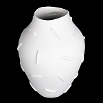 Декоративная ваза белая керамическая с абстрактным объемным декором Molecule Collection варинант исполнения - 3 | Loft Concept в Челябинске