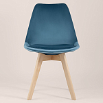 Стул с мягким велюровым сиденьем Arvika Blue варинант исполнения - 3 | Loft Concept в Челябинске