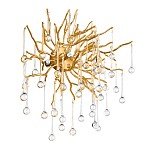 Бра с лучеобразным основанием и подвесками из прозрачного стекла в виде длинных капель Droplet Chandelier варинант исполнения - 3 | Loft Concept в Челябинске