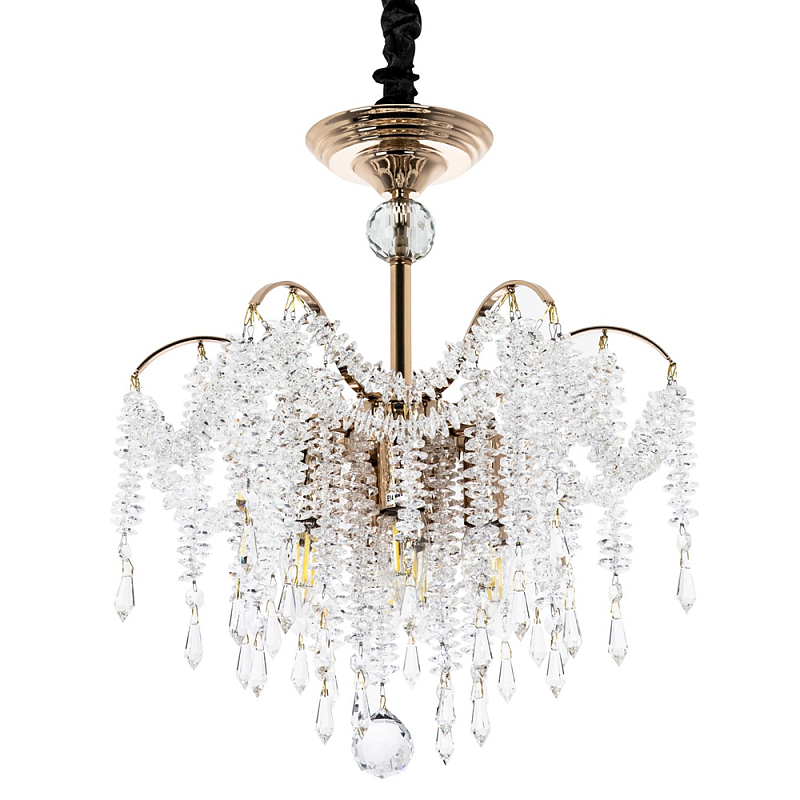 Люстра с хрустальными подвесками Crystal Classic Fairytree Chandelier 8 Золотой Прозрачное Стекло Люстра с хрустальными подвесками Crystal Classic Fairytree Chandelier 8 Золотой Прозрачное Стекло в Челябинске | Loft Concept