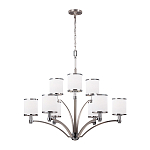 Люстра с белыми стеклянными плафонами в форме цилиндра Feiss варинант исполнения - 6 | Loft Concept в Челябинске