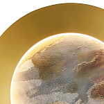 Бра в форме диска цвета латунь Brass Borders варинант исполнения - 3 | Loft Concept в Челябинске