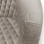 Барный стул со спинкой и мягкой обивкой с ромбами на 4-х деревянных ножках Бежевый Велюр Ava Charm варинант исполнения - 4 | Loft Concept в Челябинске