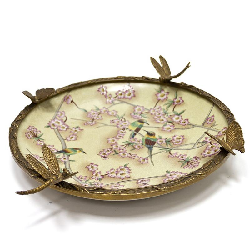 Блюдо Dragonfly Dish Бежевый Бронза Блюдо Dragonfly Dish Бежевый Бронза в Челябинске | Loft Concept