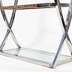 Металлический стеллаж со стеклянными полками Molecule варинант исполнения - 3 | Loft Concept в Челябинске