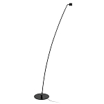 Торшер с изогнутой черной металлической стойкой и цилиндрическим плафоном Davide Groppi варинант исполнения - 1 | Loft Concept в Челябинске