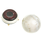 Шар декоративный на подставке из натуральных камней Змеевик и Мрамор Белый Natural Stone Spheres 10.5 см варинант исполнения - 2 | Loft Concept в Челябинске