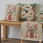 Подушка с цветочным принтом Blooming Elegance Rose варинант исполнения - 7 | Loft Concept в Челябинске