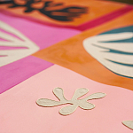 Обои ручная роспись в стиле Арт-деко Jazz Original colourway on painted silk with embroidery варинант исполнения - 5 | Loft Concept в Челябинске