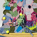 Ковер разноцветный из джинсовой одежды и армейских палаток Upcycling варинант исполнения - 3 | Loft Concept в Челябинске