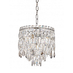 Люстра круглая с хрустальными подвесками на серебряном каркасе Roul Crystal Light варинант исполнения - 11 | Loft Concept в Челябинске