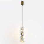 Подвесной светильник с цилиндрическим белым бетонным плафоном Terrazzo Light варинант исполнения - 2 | Loft Concept в Челябинске