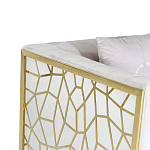 Кресло велюровое серое с фактурным каркасом золотистого цвета Best Traits варинант исполнения - 2 | Loft Concept в Челябинске