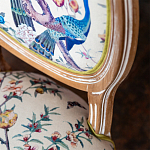 Стул из массива бука с изображением птиц и цветов Beige Green Chinoiserie Garden Chair варинант исполнения - 3 | Loft Concept в Челябинске