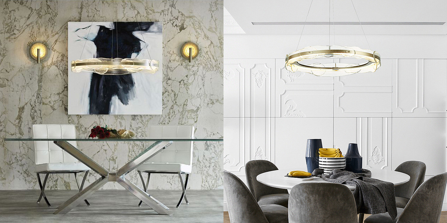 Люстра Ring horizontal glass chandelier Люстра Ring horizontal glass chandelier - Loft-Concept в Челябинске