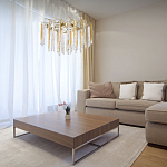 Люстра подвесная золотого цвета с разветвленными ветвями и прозрачными стеклянными подвесками Droplet Chandelier варинант исполнения - 12 | Loft Concept в Челябинске