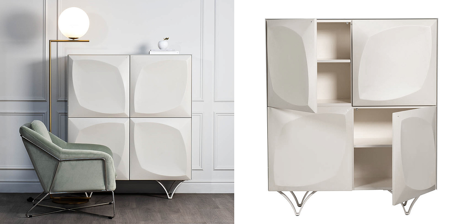 Комод с рельефным фасадом White Orchid Белый Комод с рельефным фасадом White Orchid Белый - Loft-Concept в Челябинске