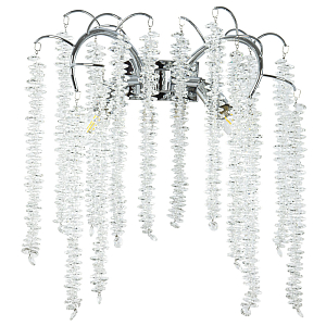 Бра с хрустальными подвесками Bunch of Crystal Berries Silver Wall Lamp
