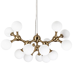Люстра с плафонами из стеклянных шаров Pearls Suspension Brass Chandelier варинант исполнения - 1 | Loft Concept в Челябинске