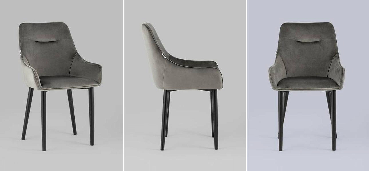 Стул Joan Chair Велюр Графит Стул Joan Chair Велюр Графит - Loft-Concept в Челябинске