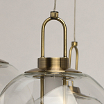 Люстра с 7-ю плафонами из прозрачного стекла в форме шара Orb Cascade  варинант исполнения - 11 | Loft Concept в Челябинске