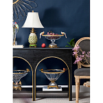 Чаша из прозрачного стекла с бронзовым рельефным ободком Eden Garden варинант исполнения - 3 | Loft Concept в Челябинске