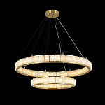 Люстра с 2-мя кольцами из натурального камня с регулируемыми плафонами Durability of Stone варинант исполнения - 5 | Loft Concept в Челябинске