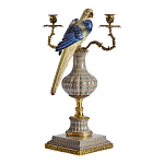 Подсвечникв образе попугая из фарфора с бронзовыми элементами Eden Garden варинант исполнения - 2 | Loft Concept в Челябинске