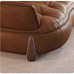 Диван двухместный кожаный с каркасом из массива дерева Medieval Furniture варинант исполнения - 3 | Loft Concept в Челябинске