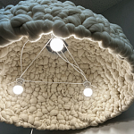 Вязаный подвесной светильник из шерсти Dome Wool Lamp  варинант исполнения - 4 | Loft Concept в Челябинске