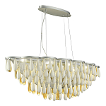 Люстра с подвесками в форме капель на серебристом каркасе Raindrop варинант исполнения - 5 | Loft Concept в Челябинске